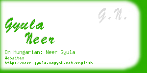 gyula neer business card